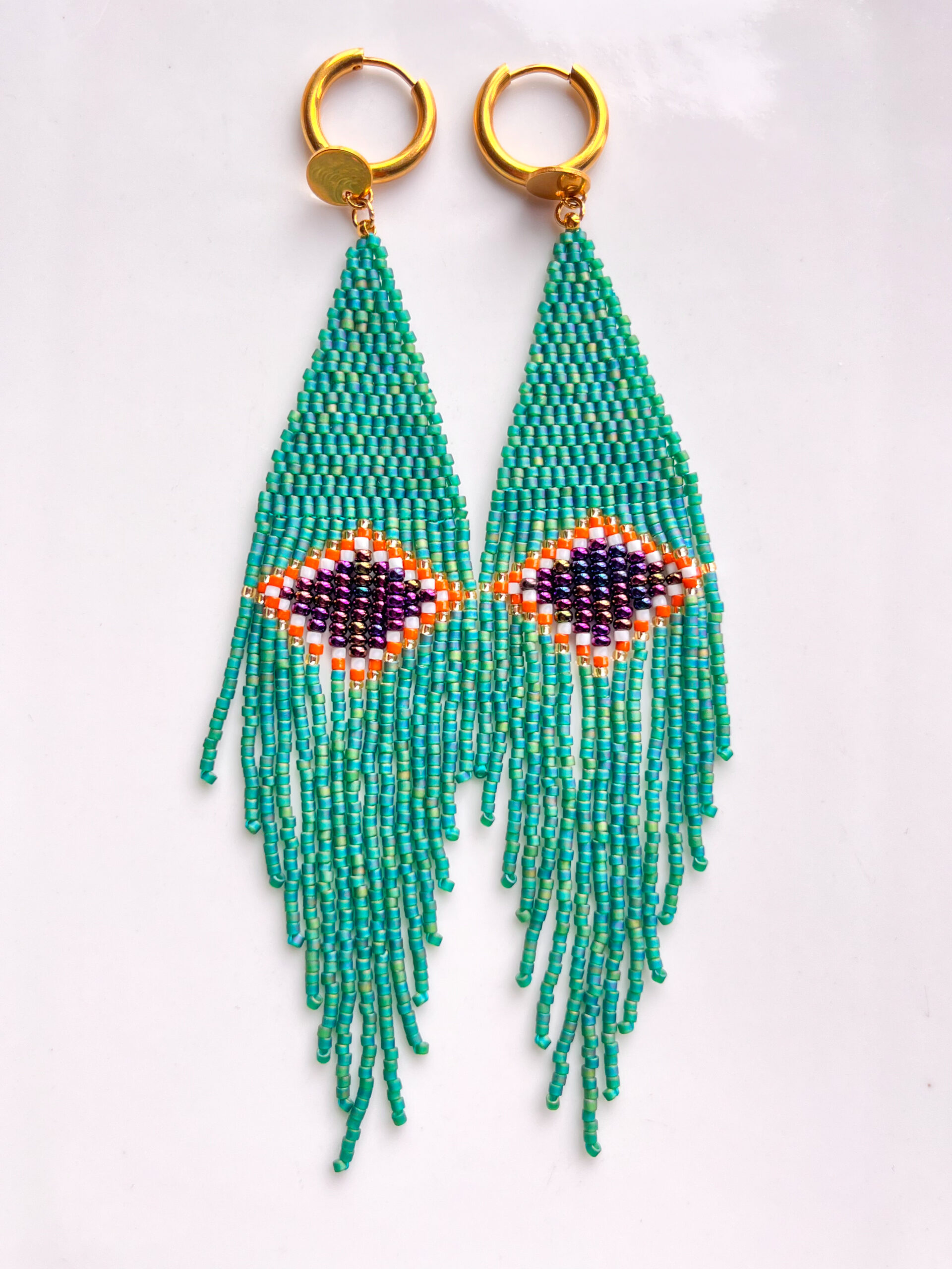 Pendientes Juni verde